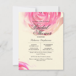 Elegant  roze roze roze afdrukken kaart