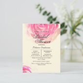 Elegant roze roze roze afdrukken kaart (Staand voorkant)