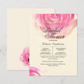 Elegant roze roze roze afdrukken kaart (Voorkant / Achterkant)