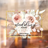 Elegant roze roze roze bruinplant raamsticker (Vel 2)