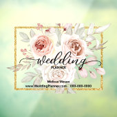 Elegant roze roze roze bruinplant raamsticker (Vel 3)