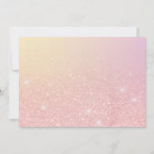 Elegant roze roze roze goud glitter ombre zestien kaart (Achterkant)