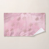 Elegant roze roze roze goudmarmer-sneeuwvlokpatroo handdoek (Handdoek)