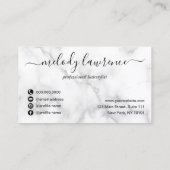 Elegant roze roze roze goudschaar visitekaartje (Achterkant)