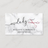 Elegant roze roze roze goudschaar visitekaartje (Voorkant)