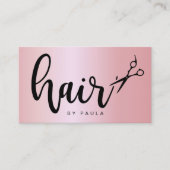 Elegant roze roze roze goudschaar visitekaartje (Voorkant)