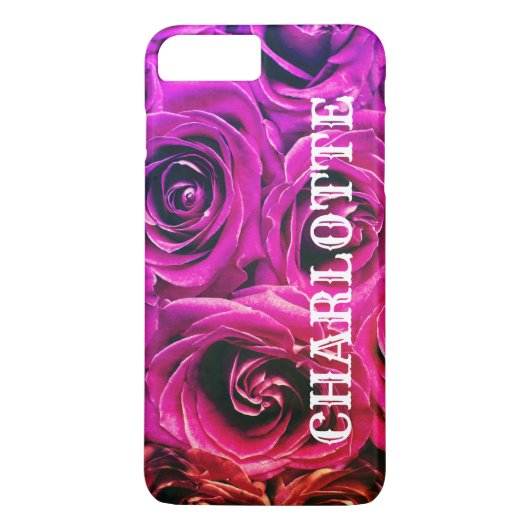 Elegant roze roze roze naam Sjabloon Case-Mate iPhone Case (Achterkant)