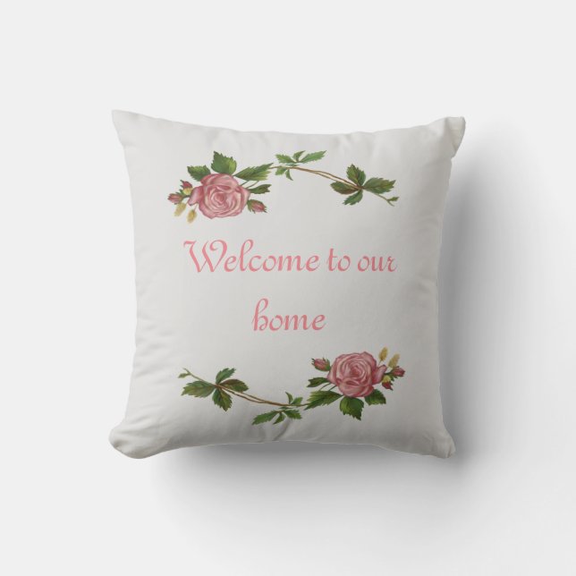 Elegant  roze roze roze past het aan kussen (Voorkant)