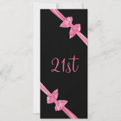 Elegant roze roze roze roken 21e verjaardag kaart (Voorkant)