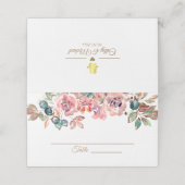 Elegant roze roze roze roze Chinese bruiloft Plaatskaartje (Buitenkant ongevouwen)