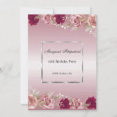 Elegant roze roze roze roze dag kaart (Achterkant)