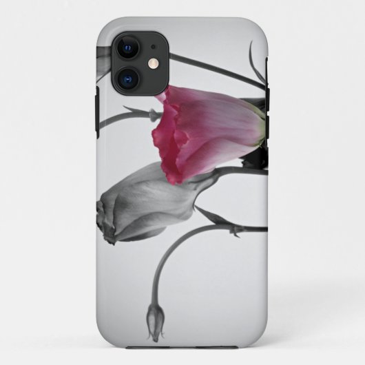 Elegant roze roze roze roze met zwarte & witte ach Case-Mate iPhone case (Achterkant)