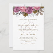 Elegant roze roze roze roze roze roze roodbruin kaart (Voorkant)