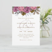 Elegant roze roze roze roze roze roze roodbruin kaart (Staand voorkant)