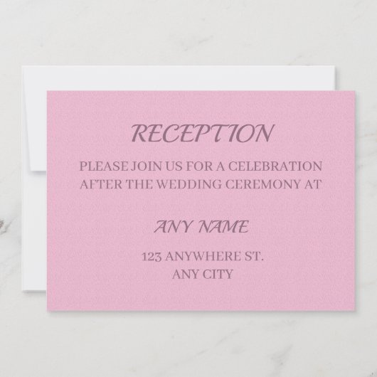 Elegant roze roze rozen florale bruiloft kaart (Achterkant)