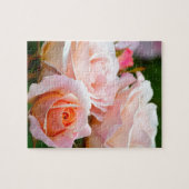 Elegant roze roze rozen legpuzzel (Horizontaal)