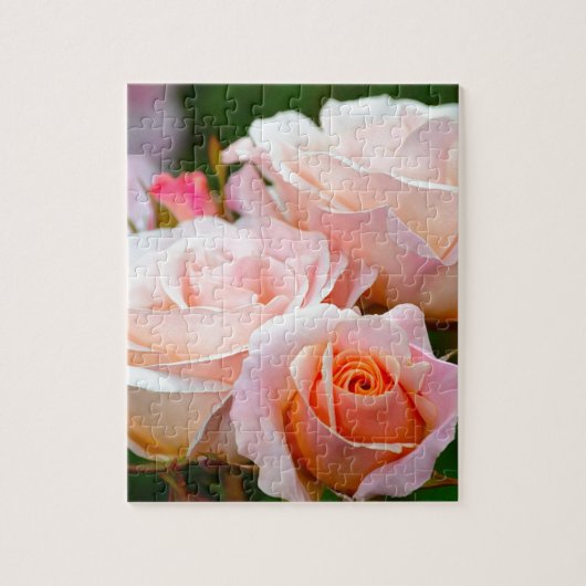 Elegant roze roze rozen legpuzzel (Verticaal)