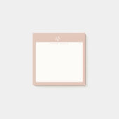 Elegant Roze Roze Script Monogram Post-it® Notes (Voorkant)
