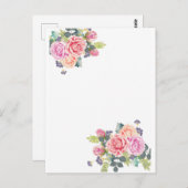 Elegant  Roze Roze Stationery Briefkaart (Voorkant / Achterkant)