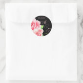 Elegant Roze Roze Sticker [Zwart] (Tas)