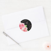 Elegant Roze Roze Sticker [Zwart] (Envelop)