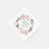 Elegant roze roze Vrijgezellenfeest Servet (Hoek)