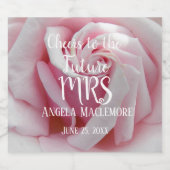 Elegant roze roze Vrijgezellenfeest Sparkling Wijnetiket (Enkel label)