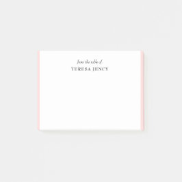 Elegant Roze Roze Vrouwelijke Bureaubladontwerp Post-it® Notes