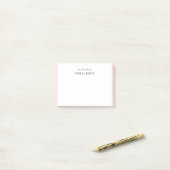 Elegant Roze Roze Vrouwelijke Bureaubladontwerp Post-it® Notes (Op bureau)