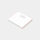 Elegant Roze Roze Vrouwelijke Bureaubladontwerp Post-it® Notes (Schuin)