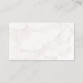 Elegant roze roze Waterverf Floral Script Weduwsch Plaatskaartje (Achterkant)