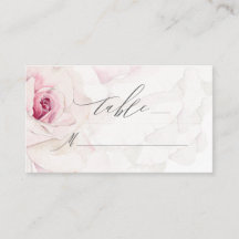 Elegant roze roze Waterverf Floral Script Weduwsch