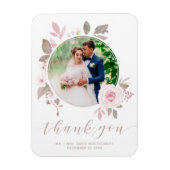 Elegant roze roze Waterverf Floral Weddenschap Fot Magneet (Verticaal)
