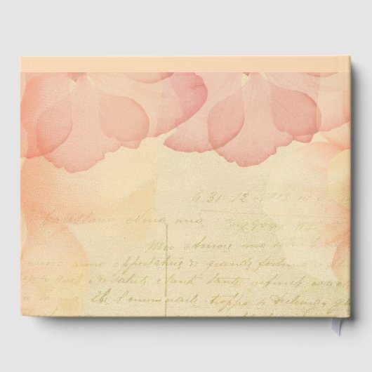 Elegant Roze Roze Wedding Moderne Eenvoudige Digit Gastenboek (Achterkant)