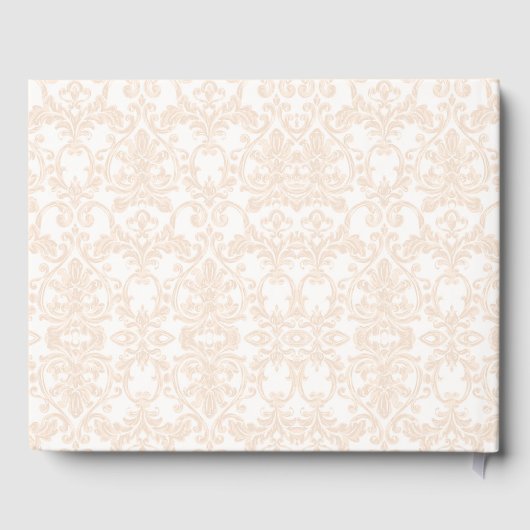 Elegant Roze Roze Wedding Moderne Eenvoudige Digit Gastenboek (Achterkant)