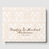 Elegant Roze Roze Wedding Moderne Eenvoudige Digit Gastenboek (Voorkant)