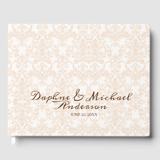 Elegant Roze Roze Wedding Moderne Eenvoudige Digit Gastenboek
