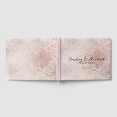 Elegant Roze Roze Wedding Moderne Eenvoudige Digit Gastenboek (Volledig)