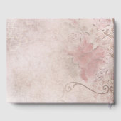 Elegant Roze Roze Wedding Moderne Eenvoudige Digit Gastenboek (Achterkant)