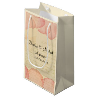 Elegant Roze Roze Wedding Moderne Eenvoudige Digit Klein Cadeauzakje