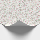 Elegant roze rozen bloemen patroon cadeaupapier (Hoek)