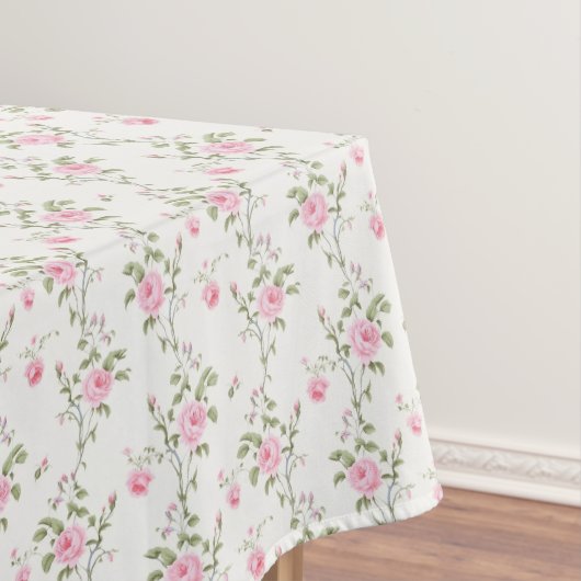 Elegant roze rozen bloemen patroon tafelkleed (Voorbeeld)