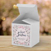 Elegant Roze Rozen Bloemen Zoet 16 Verjaardag Vierkante Sticker