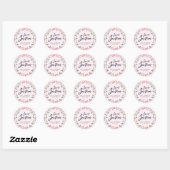 Elegant Roze Rozen Bloemen Zoet 16 Verjaardagsfees Ronde Sticker (Vel)
