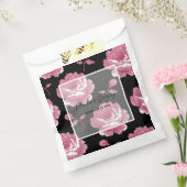 Elegant roze  Rozen bruiloft Bedankzakje (Gezegeld)