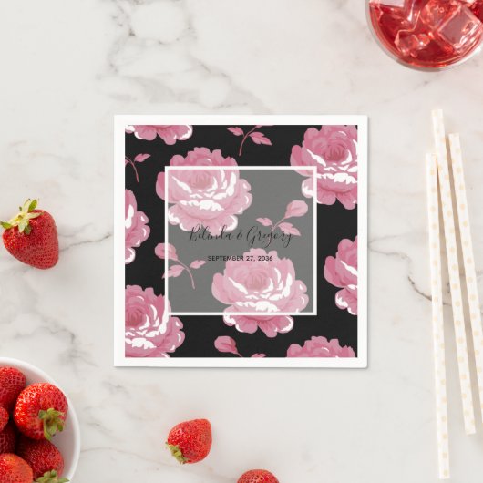 Elegant roze  Rozen bruiloft Servet (Insitu)