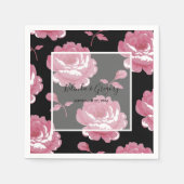 Elegant roze  Rozen bruiloft Servet (Voorkant)