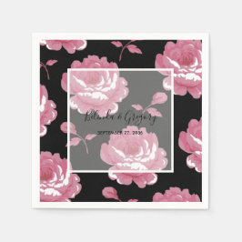 Elegant roze  Rozen bruiloft Servet
