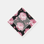 Elegant roze  Rozen bruiloft Servet (Hoek)