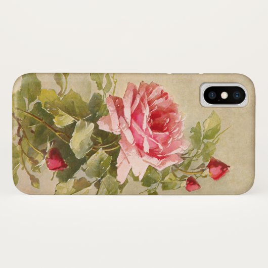 Elegant roze rozen Case-Mate iPhone case (Achterkant (horizontaal))